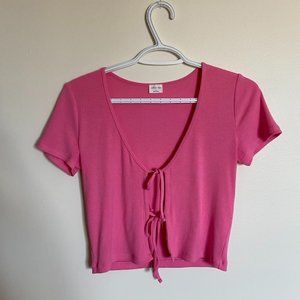 Aritzia Only Tie-Front T-Shirt